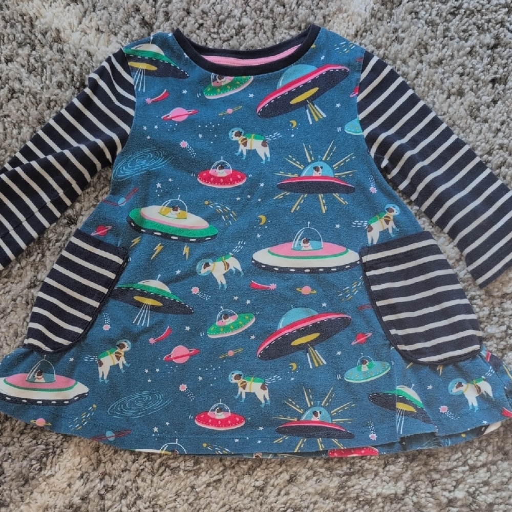 Mini Boden Pink and Black Dress